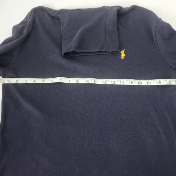 Polo Ralph Lauren Men's Long Sleeve Navy Blue Turtleneck Shirt Small - Picture 6 of 11